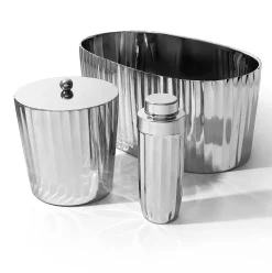 Ice Buckets|Godinger Waves Stainless Steel Party Tub