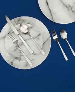 Flatware Sets|Godinger Wayland Matte 18/10 Stainless Steel 45 Piece Flatware Set, Service For 8