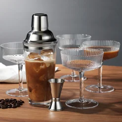 Martini & Coupes|Godinger Whiskey & Rye 6 Piece Espresso Martini Set