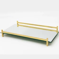 Serving Trays|Godinger Wire Mirrored Serving Tray