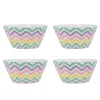 Outdoor Dinnerware|Godinger Zig Zag Melamine Cereal Bowl, Set of 4